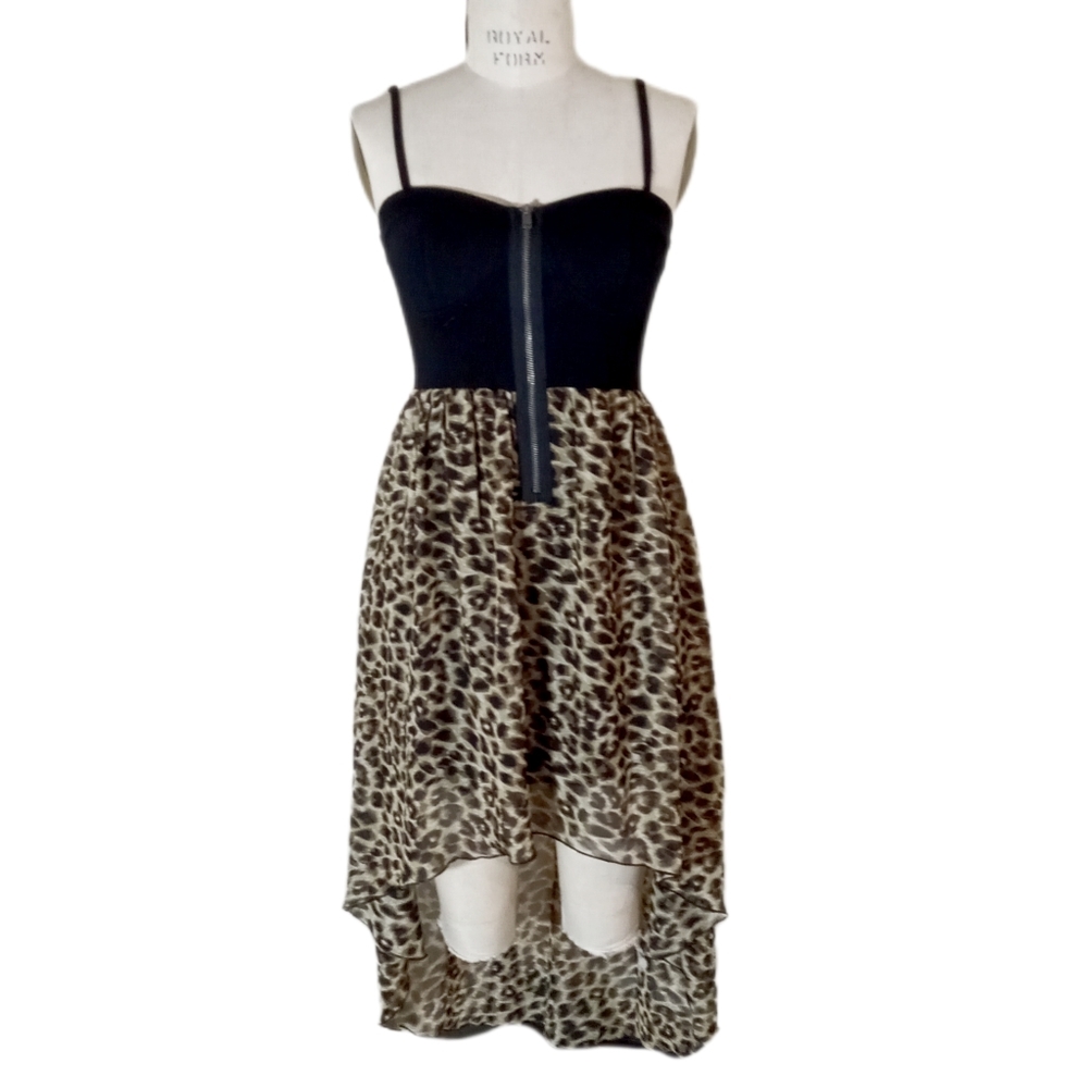 NWOT leopard high-low summer dress